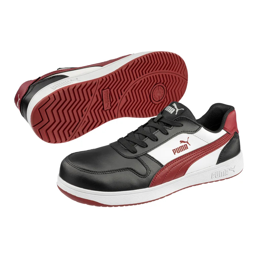 Puma Frontcourt Blk Wht Red Low 640200 Werkschoenen
