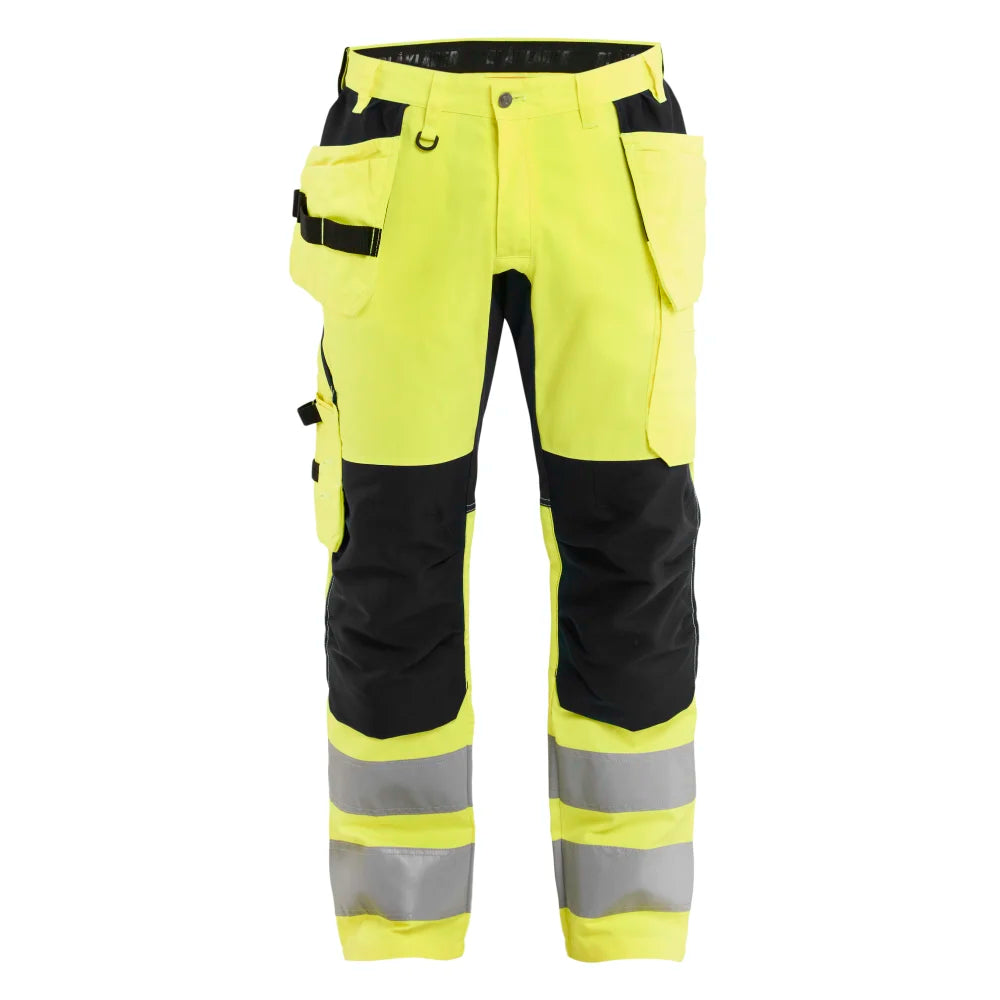 Blaklader 1552 1811 High Vis Werkbroek Met Stretch En Gereedschapzakken High Vis Geel Zwart