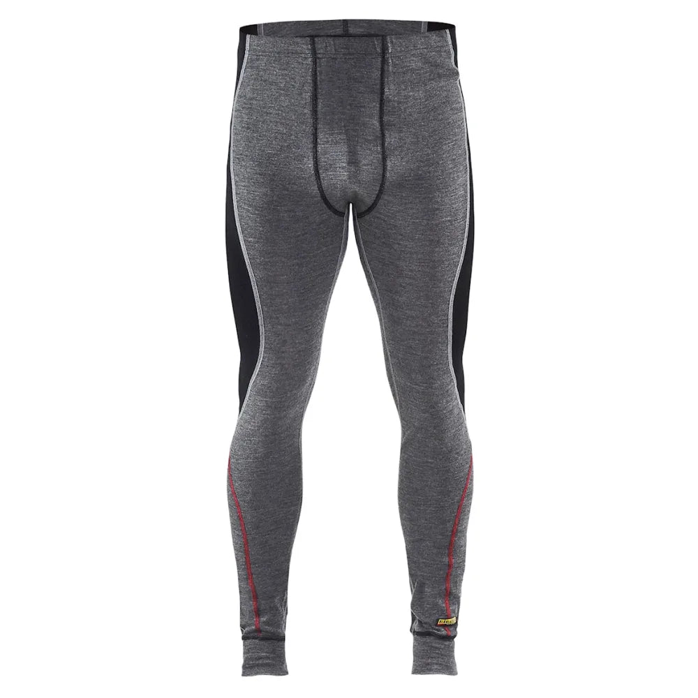 Blaklader 1845 1736 Lange Onderbroek Merinowol Xwarm Medium Grijs Gebrand Rood