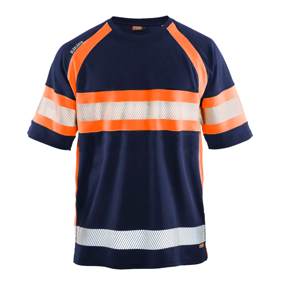 Blaklader 3337 1051 Uv-T-Shirt High Vis Marineblauw Oranje