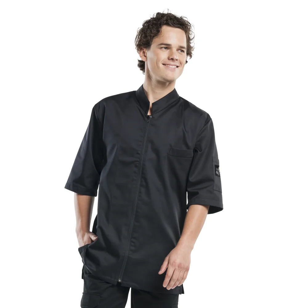 Chaud Devant Koksbuis Monza Black Short Sleeve Zwart