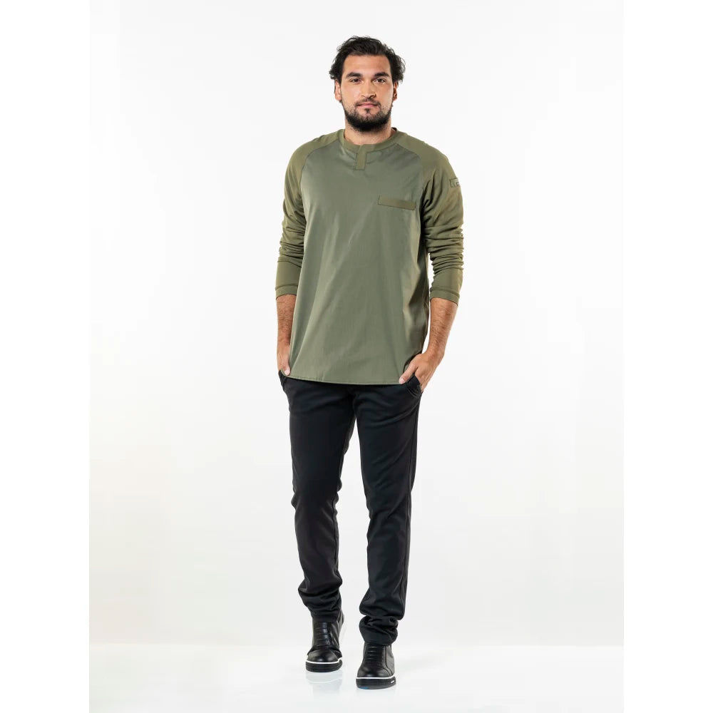 Chaud Devant Koksbuis T-Shirt Valente Fx Moss Ls Stretch Mosgroen