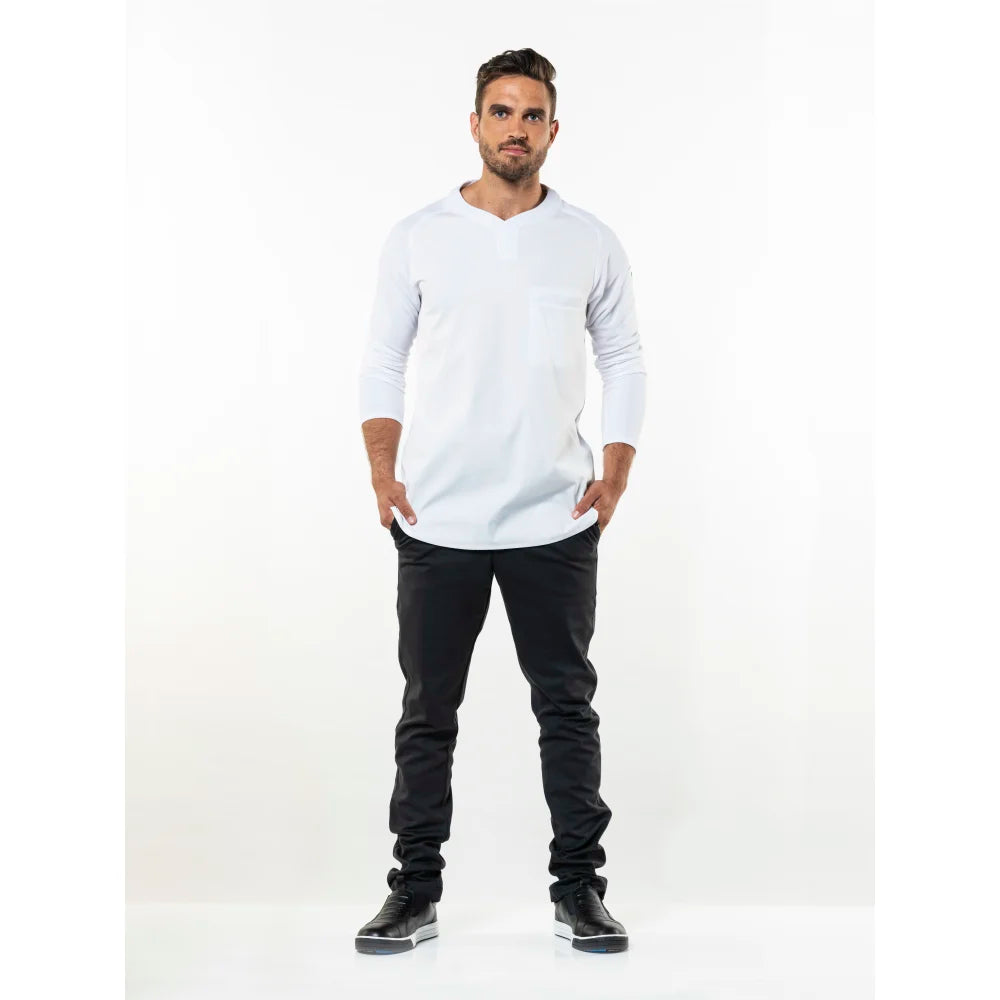 Chaud Devant Koksbuis T-Shirt Valente Fx White Ls Stretch Wit