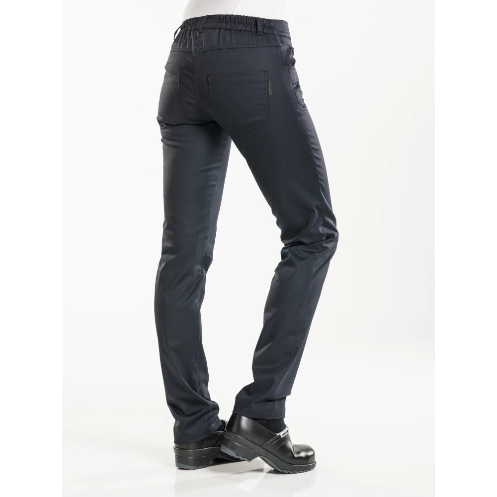 Chaud Devant Kokspantalon Lady Skinny Black Stretch Zwart