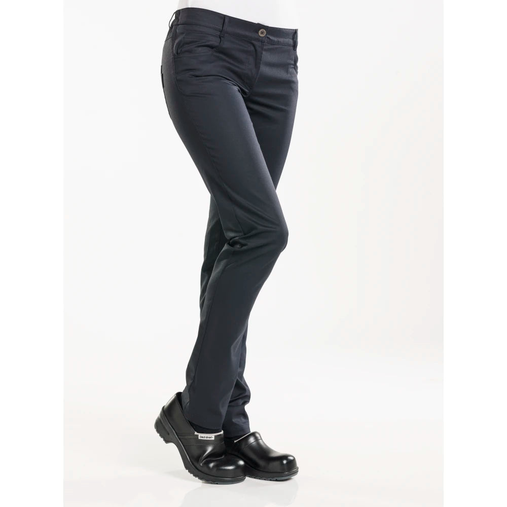 Chaud Devant Kokspantalon Lady Skinny Black Stretch Zwart