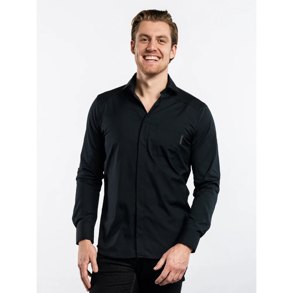 Chaud Devant Overhemd/Blouse Men Black Fx Zwart