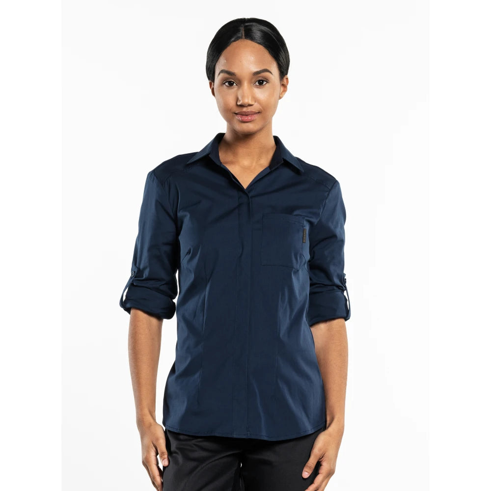 Chaud Devant Overhemd/Blouse Women Navy Fx Donkerblauw