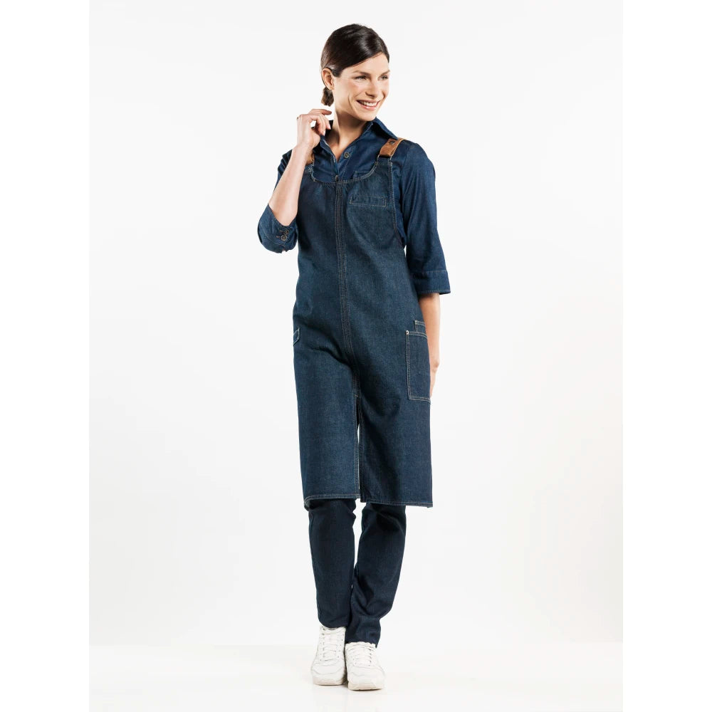 Chaud Devant Schort Forene Cross Blue Denim Donkerblauw