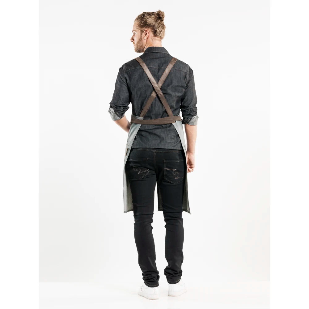 Chaud Devant Schort Forene Cross Grey Denim Grijs