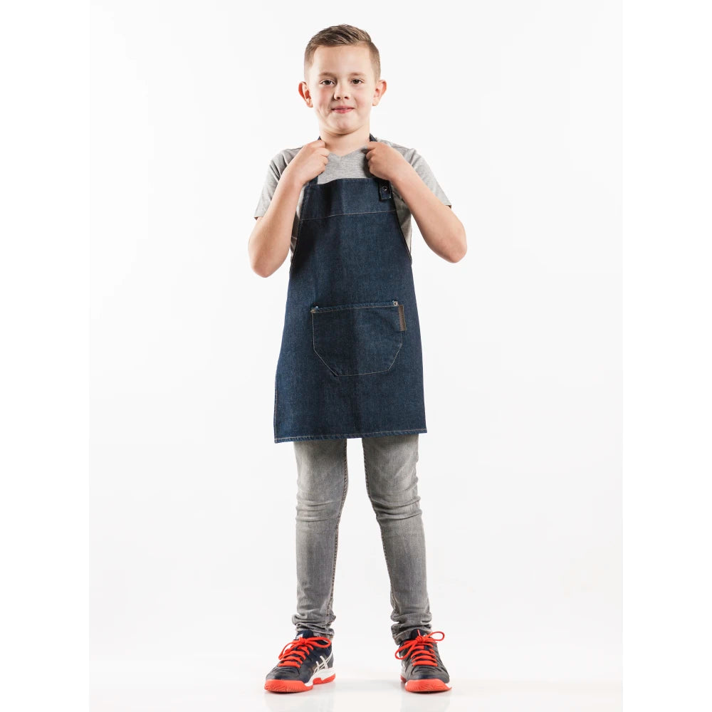 Chaud Devant Schort Kids Blue Denim Blauw