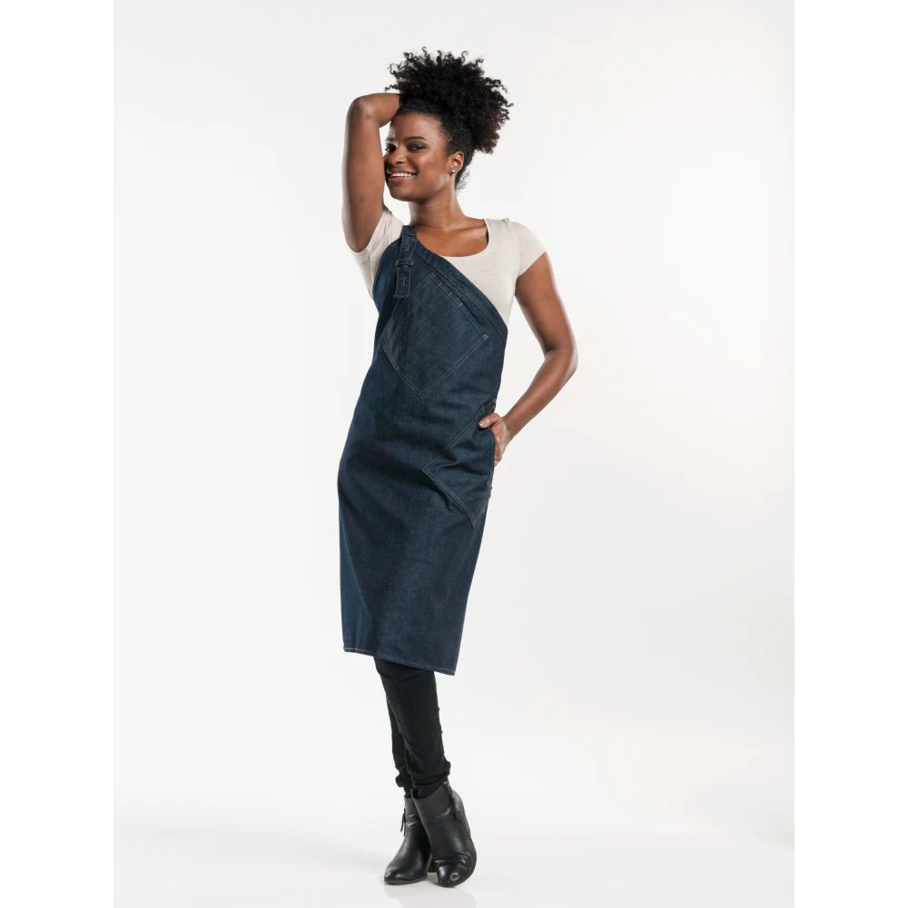 Chaud Devant Schort Skew Blue Denim Donkerblauw