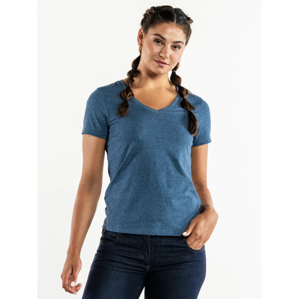 Chaud Devant T-Shirt Lady Tierra Blue Melee Blauw Gemêleerd