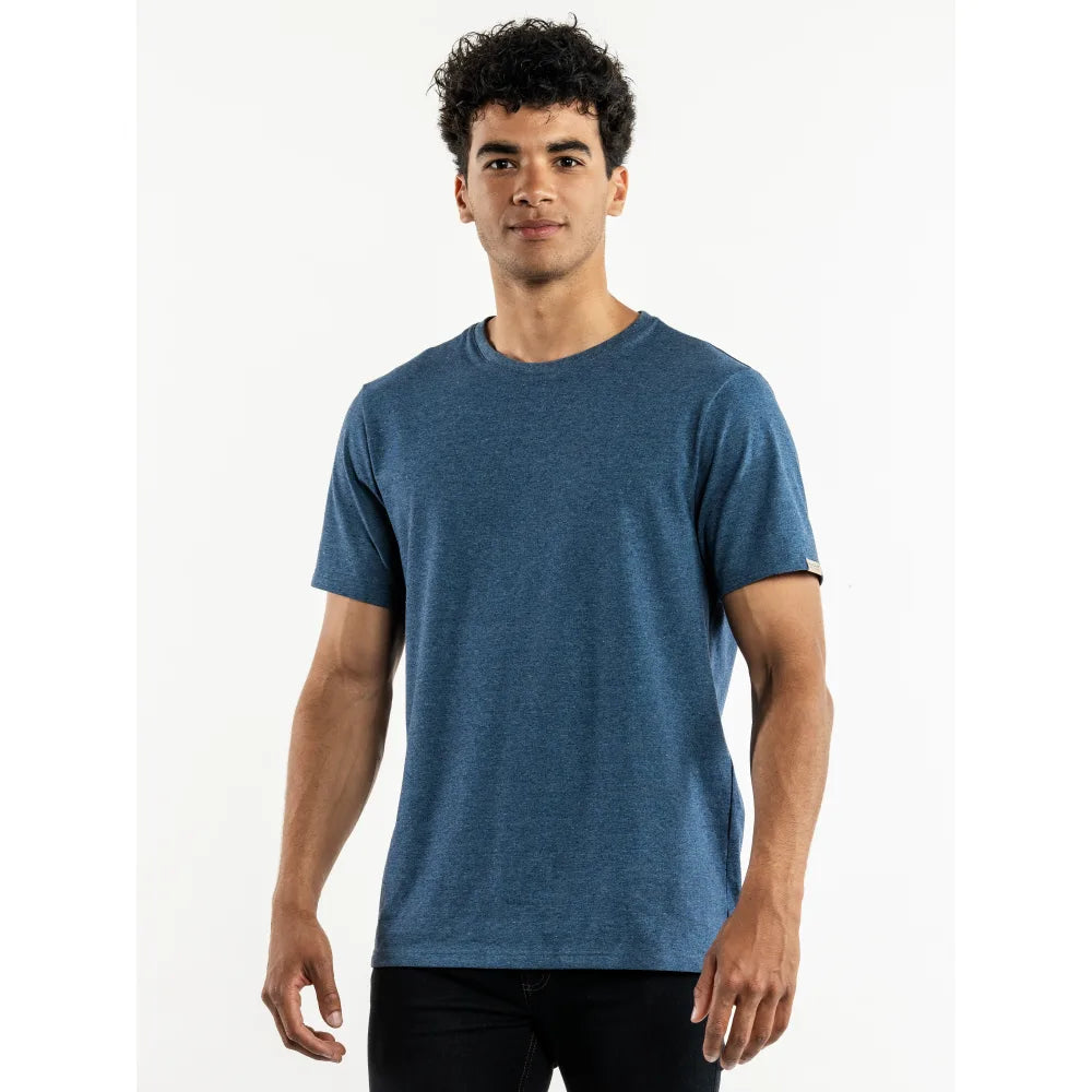 Chaud Devant T-Shirt Ronda Blue Melee Blauw Gemêleerd