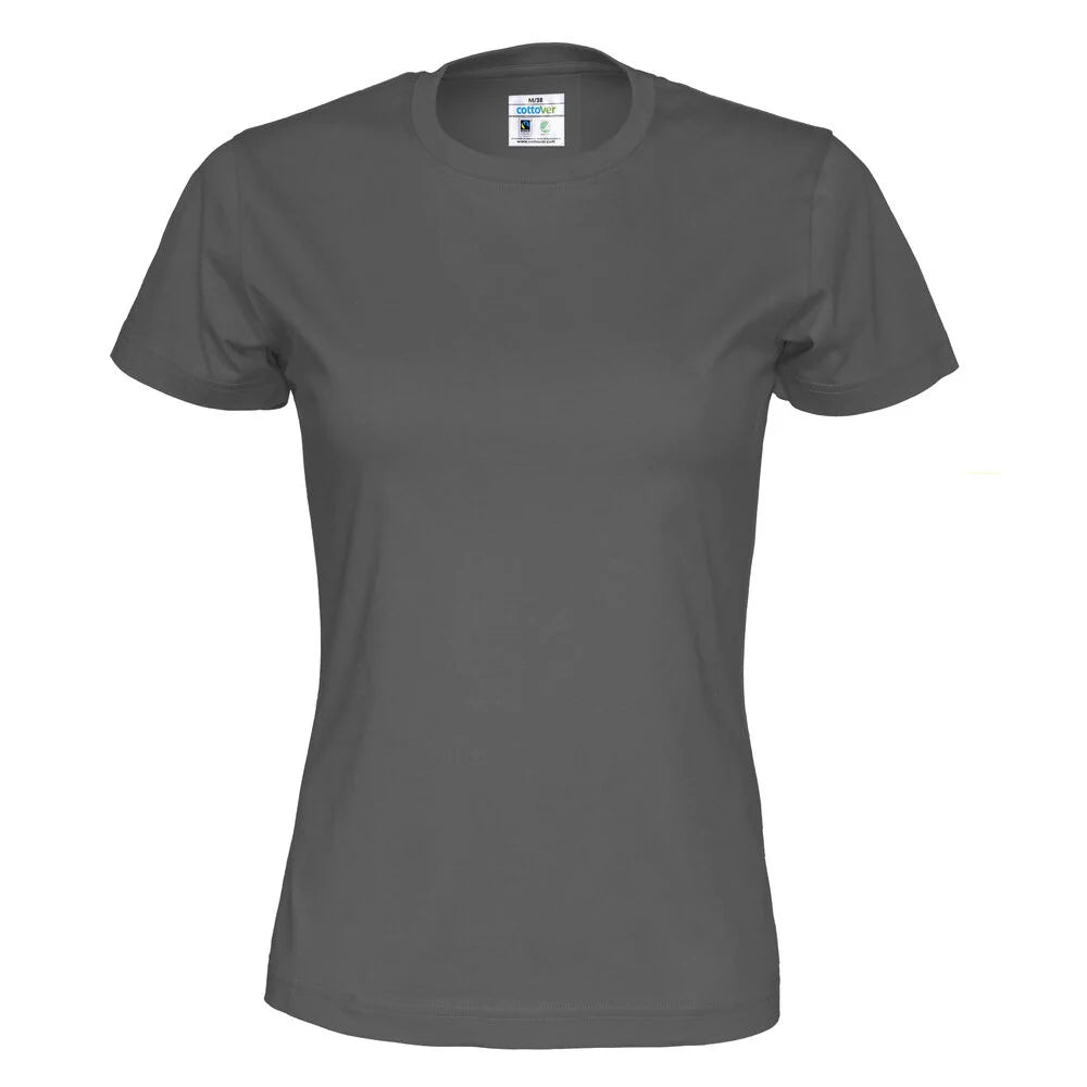 Cottover T-Shirt Lady - GOTS Antraciet