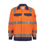 Dassy Dusseldorf Hogezichtbaarheidsvest 290 G/M² Fluo-Oranje Marineblauw