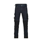Dassy Kyoto Stretch Werkjeans Met Kniezakken 320 G/M² Jeansblauw Zwart