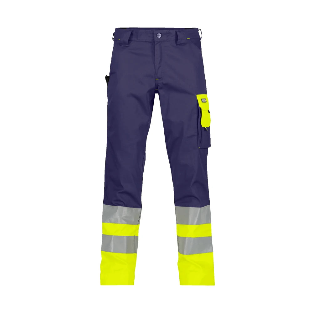 Dassy Omaha Hogezichtbaarheidsbroek 245 G/M² Marineblauw Fluogeel