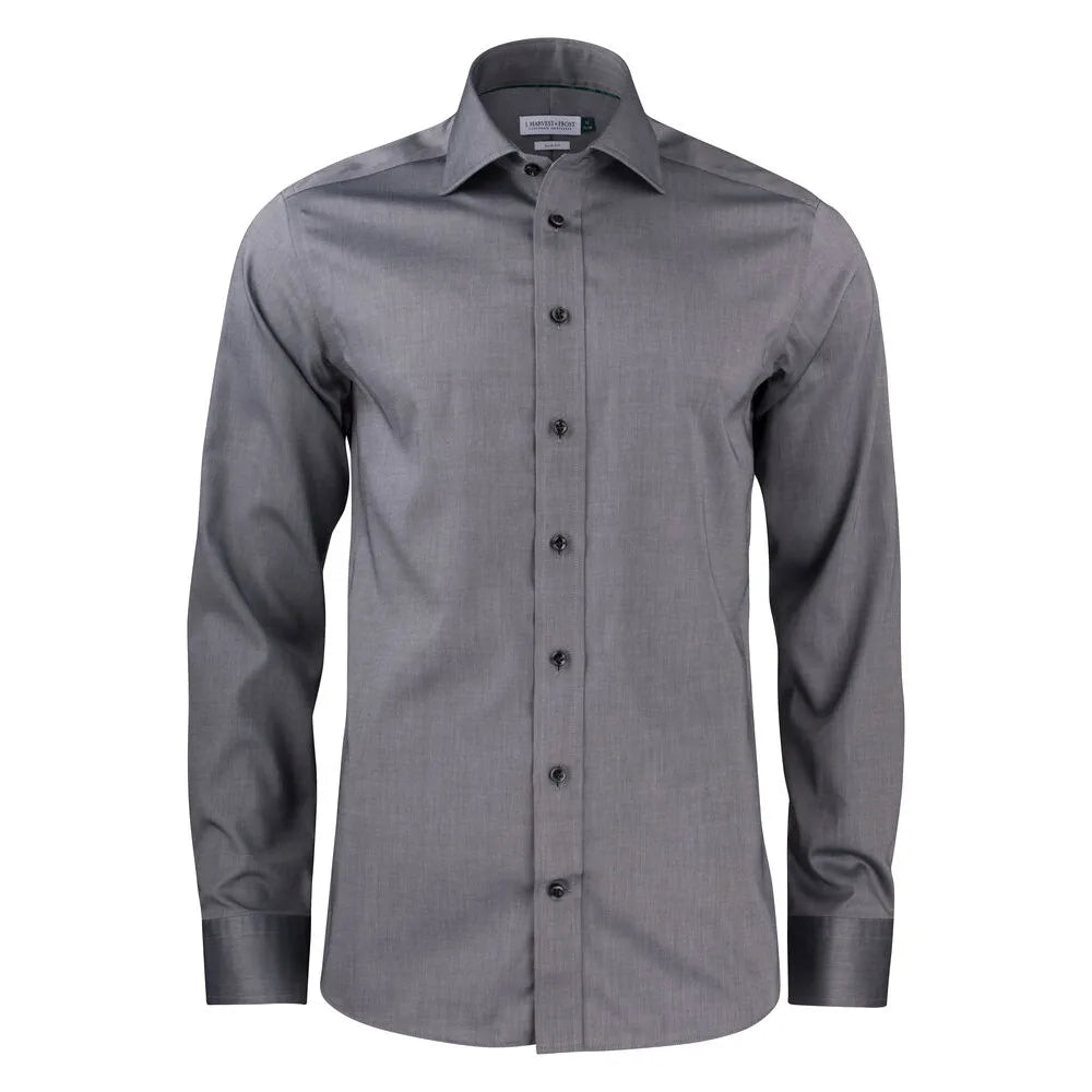 J.Harvest & Frost Green Bow 01 Hemd Slim Fit Heren Grijs