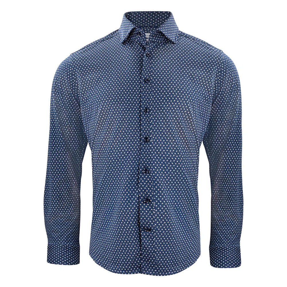 J.Harvest & Frost Indigo Bow 131 Hemd Regular Fit Heren Marine Print