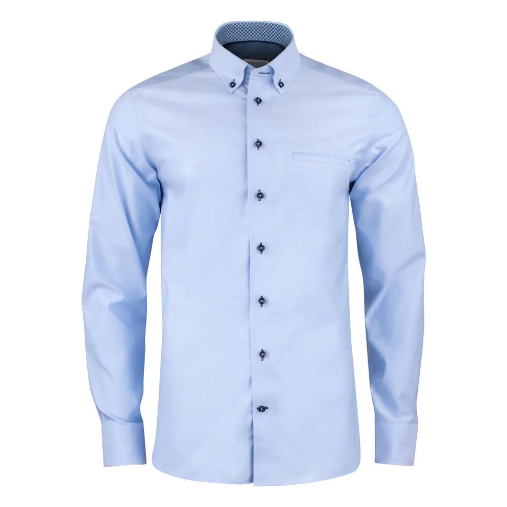 J.Harvest & Frost Red Bow 121 Hemd Slim Fit Heren Hemelsblauw