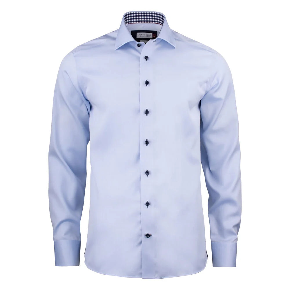 J.Harvest & Frost Red Bow 20 Hemd Slim Fit Heren Hemelsblauw Marine