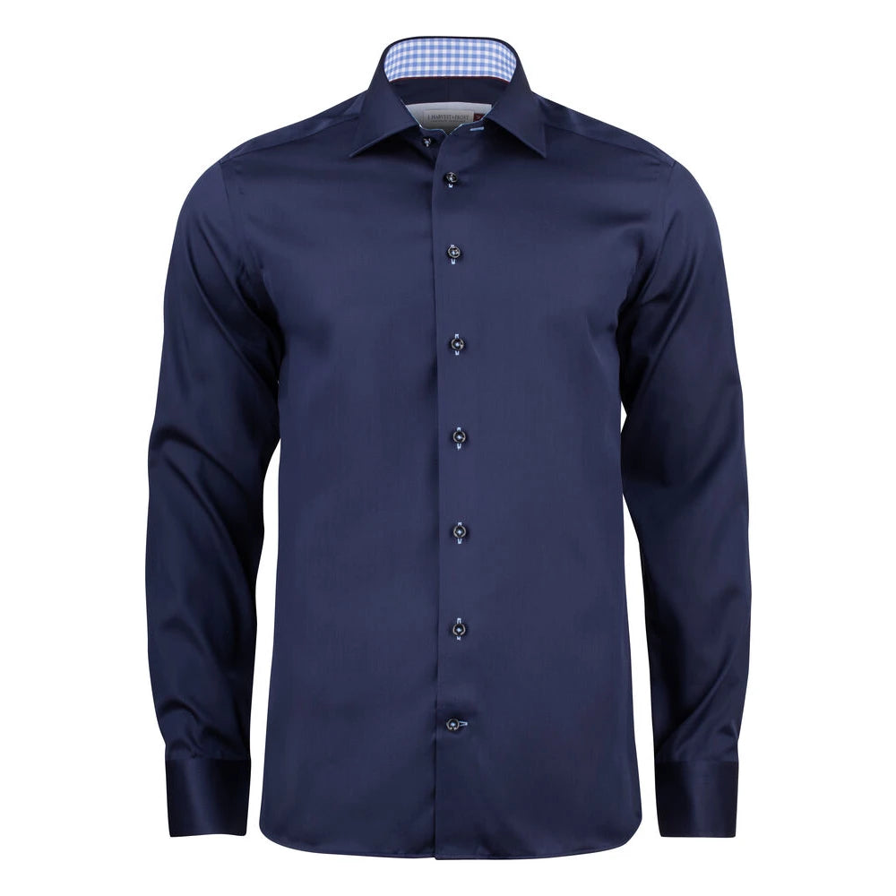 J.Harvest & Frost Red Bow 20 Hemd Slim Fit Heren Marine Lichtblauw