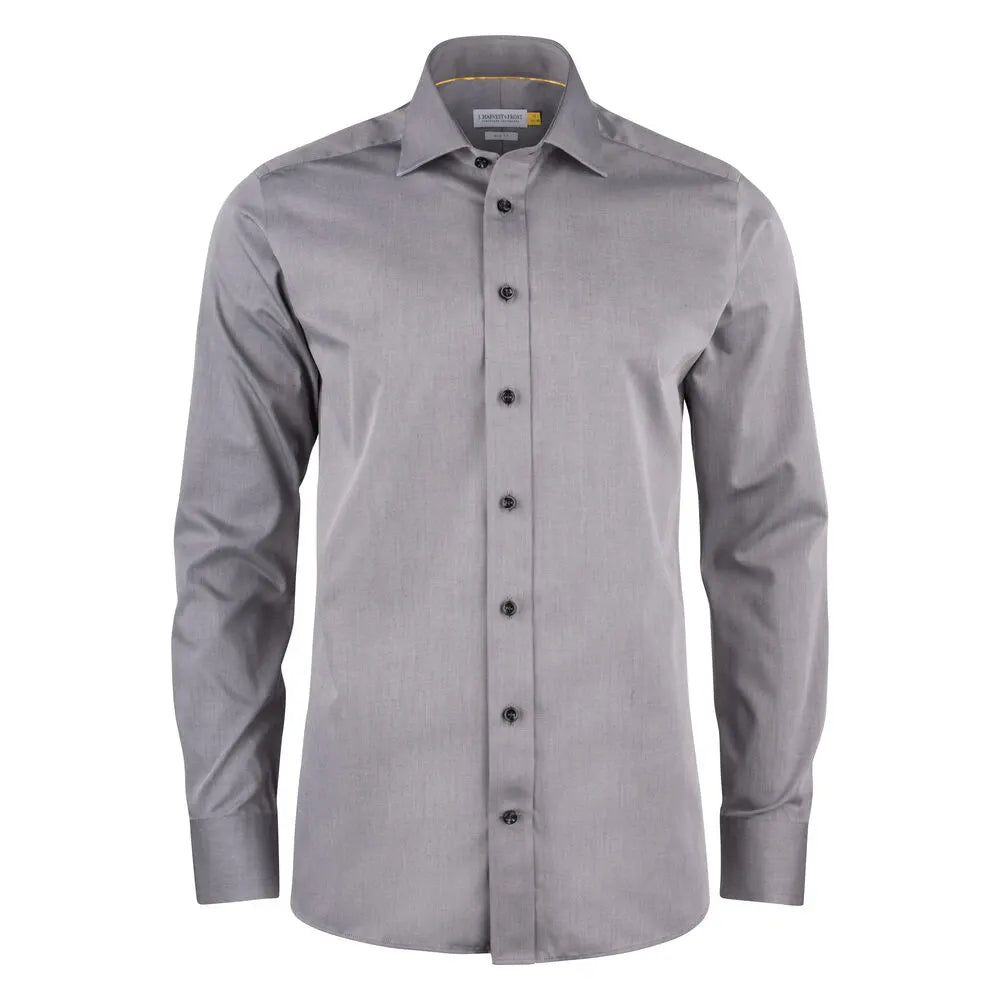 J.Harvest & Frost Yellow Bow 50 Hemd Slim Fit Heren Grijs