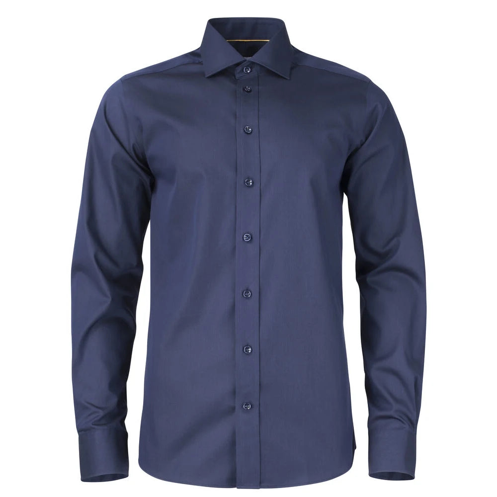 J.Harvest & Frost Yellow Bow 50 Hemd Slim Fit Heren Marine