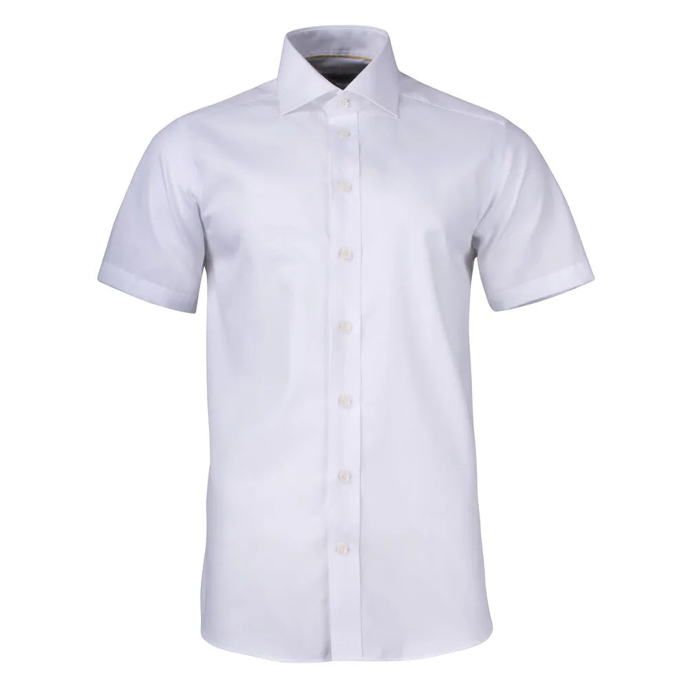J.Harvest & Frost Yellow Bow 50 S/S Hemd Regular Fit Heren Wit