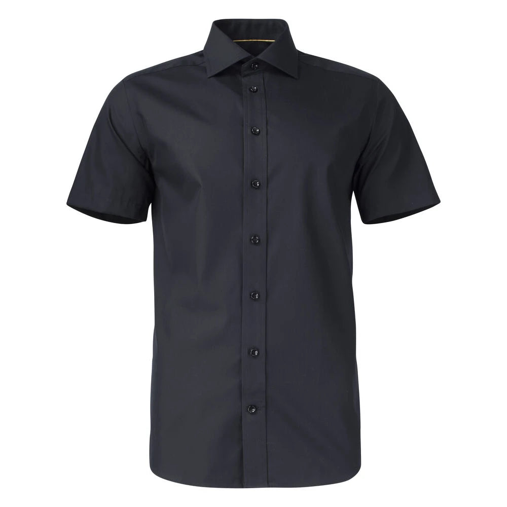 J.Harvest & Frost Yellow Bow 50 S/S Hemd Regular Fit Heren Zwart