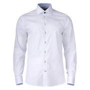 J.Harvest & Frost Yellow Bow 51 Hemd Regular Fit Heren Wit Hemelsblauw