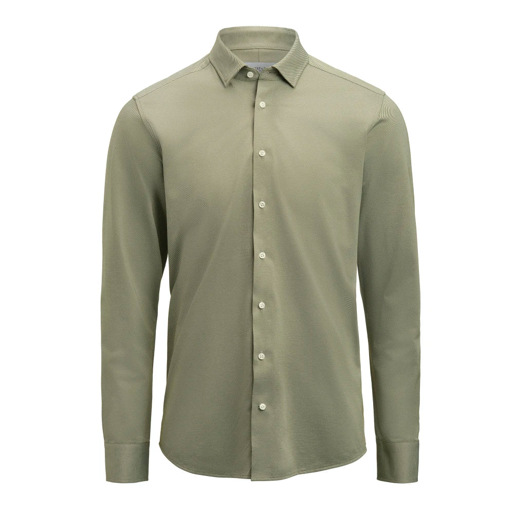 J.Harvest & Frost Yellow Bow 57 Hemd Slim Fit Heren Groen