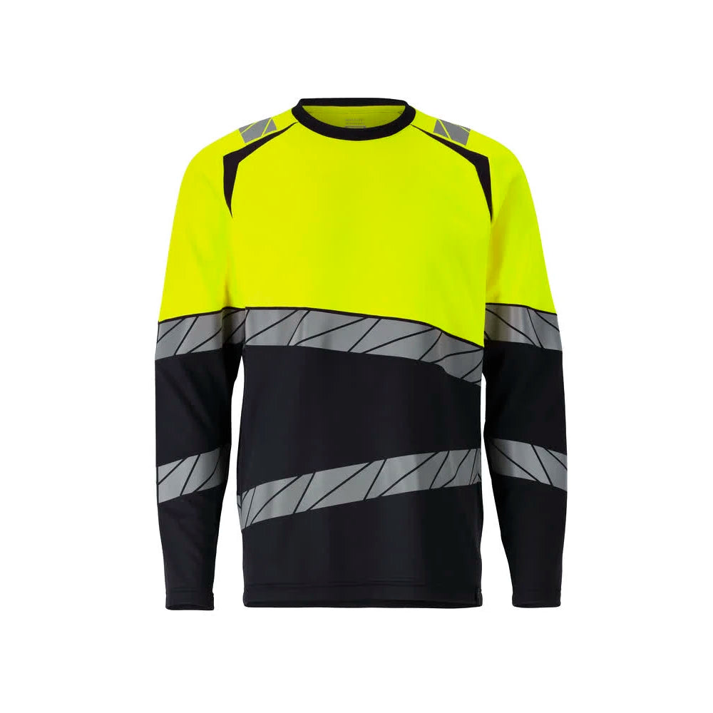 Mascot 25081-771 T-Shirt Met Lange Mouwen Donkermarine High Vis Geel