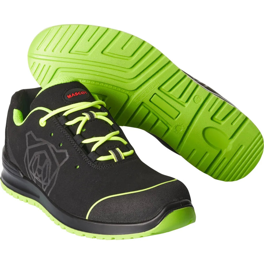 Mascot F0210-702 Zwart Limoen Groen S1P Veiligheidsschoenen Laag