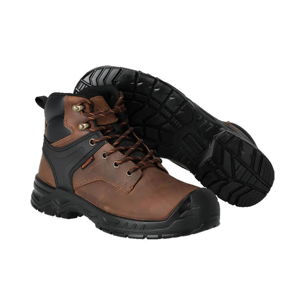 Mascot F1002-715 Notenbruin Zwart S3S Veiligheidsschoenen Hoog