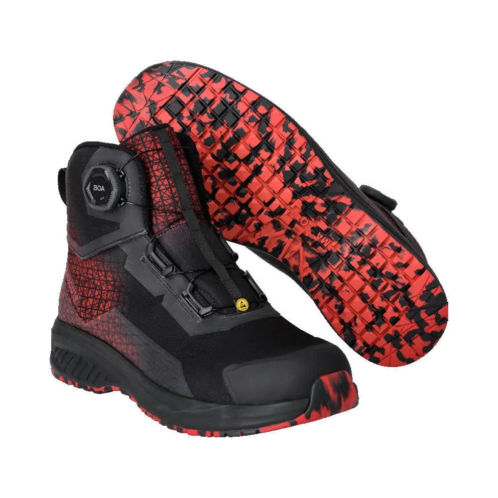 Mascot F1502-909 Zwart Signaalrood S3S Veiligheidsschoenen Hoog