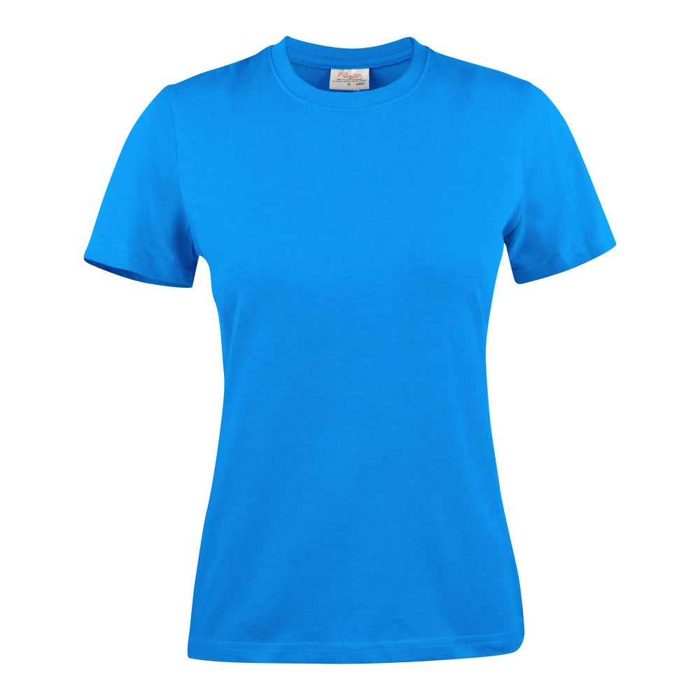 Printer Heavy T T-Shirt Dames Oceaan Blauw