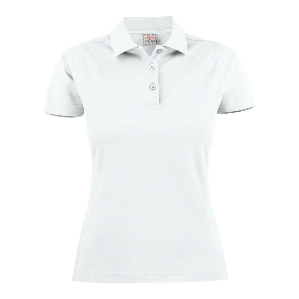 Printer Surf Light Polo Pique Dames Wit