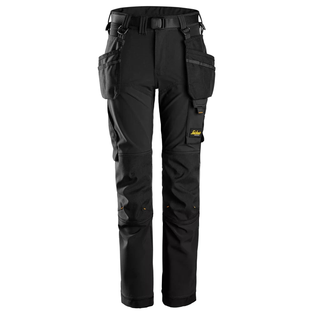 Snickers 7575 Allroundwork Junior 4-Way Stretch Werkbroek 0404 Black Black
