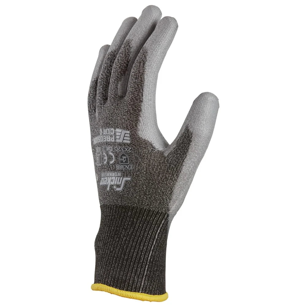 Snickers 9330 Precision Cut C Handschoenen 7448 Muted Black Stone Grey