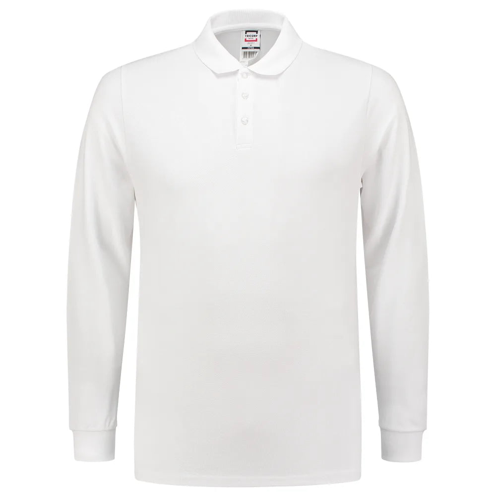 Tricorp 201017 Poloshirt Fitted 210 Gram Lange Mouw White