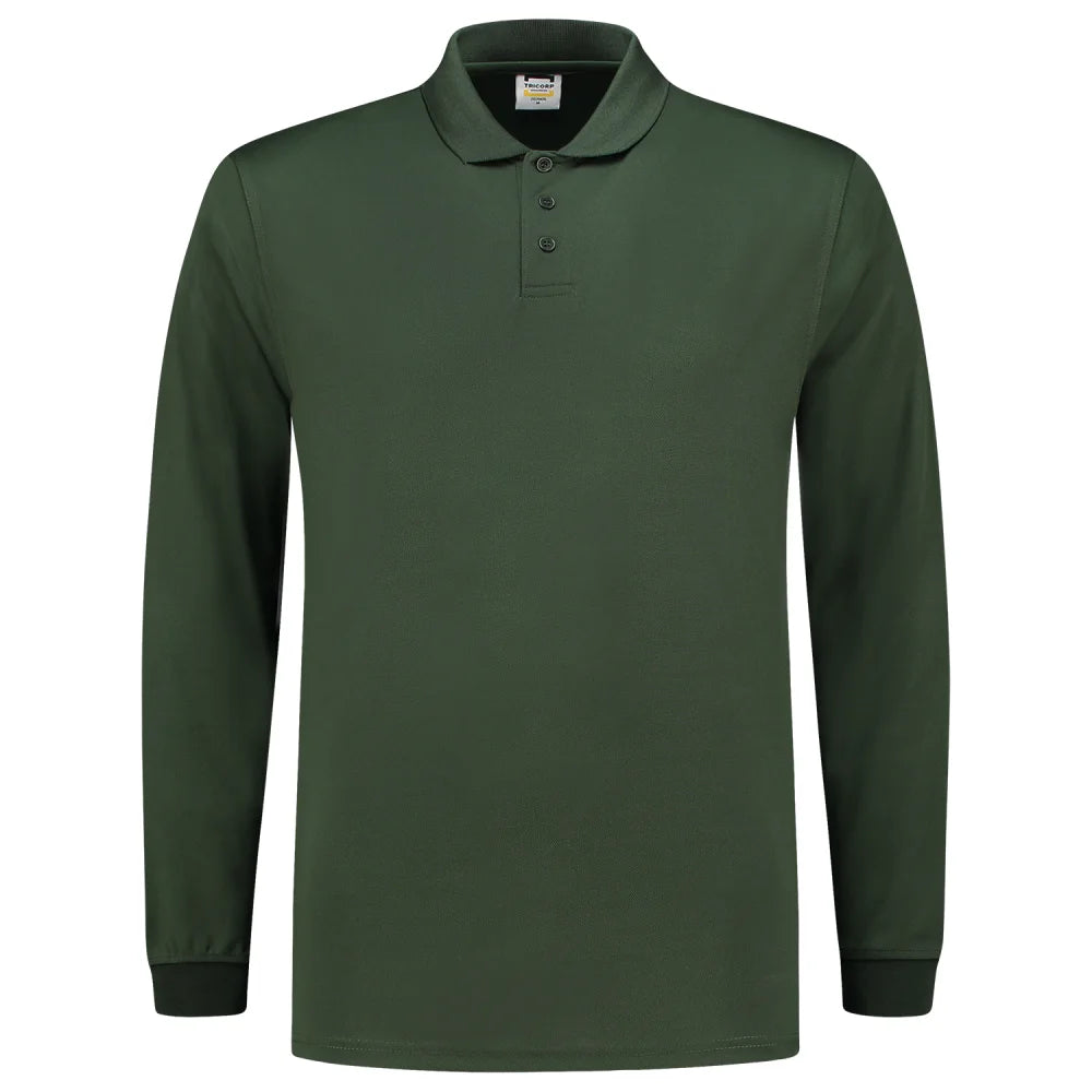 Tricorp 202005 Poloshirt Uv Block Cooldry Lange Mouw Bottle Green