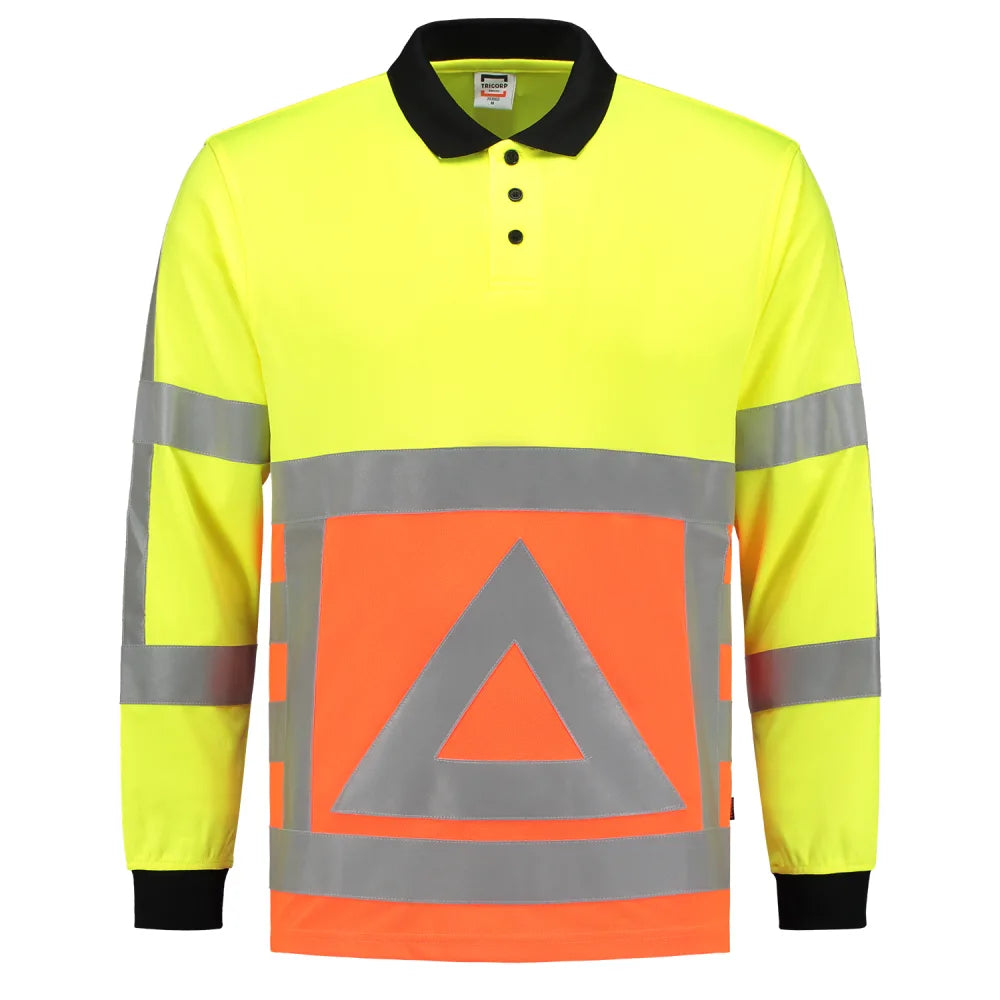 Tricorp 203002 Poloshirt Verkeersregelaar Lange Mouw Orange Yellow