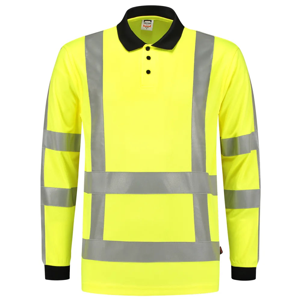 Tricorp 203005 Poloshirt Rws Birdseye Lange Mouw Fluor Yellow