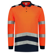 Tricorp 203008 Poloshirt High Vis Bicolor Lange Mouw Fluor Orange Ink