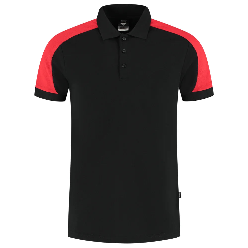 Tricorp 206106 Poloshirt Bicolor Redefined Black Bright Red