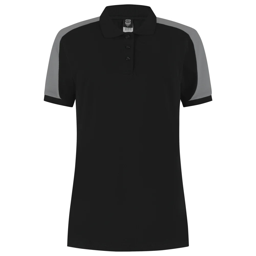 Tricorp 206108 Poloshirt Bicolor Redefined Dames Black Grey
