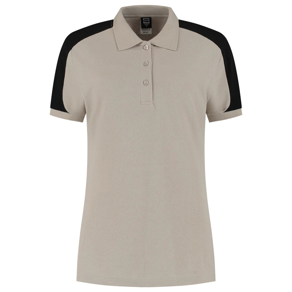 Tricorp 206108 Poloshirt Bicolor Redefined Dames Sand Black