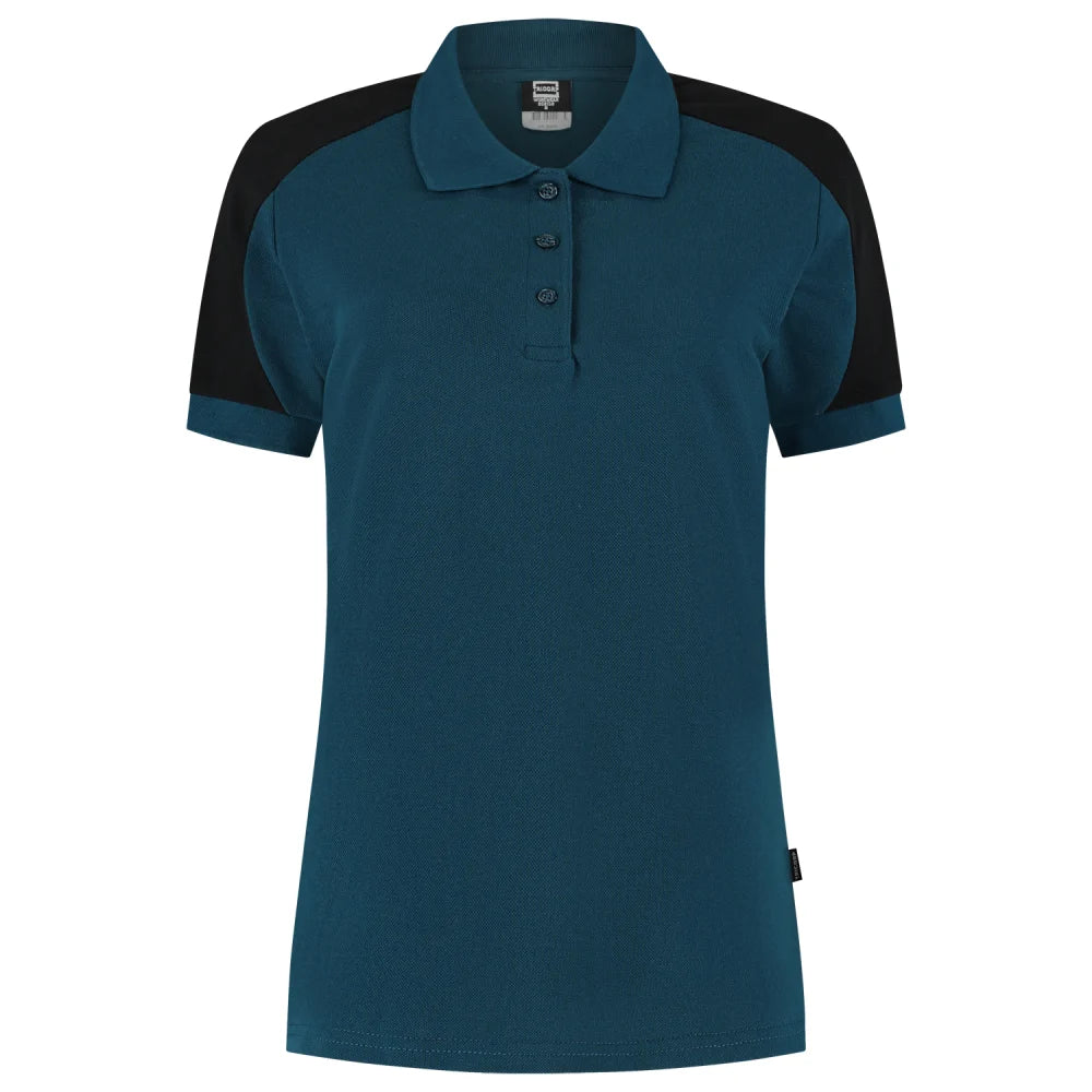 Tricorp 206108 Poloshirt Bicolor Redefined Dames Teal Black