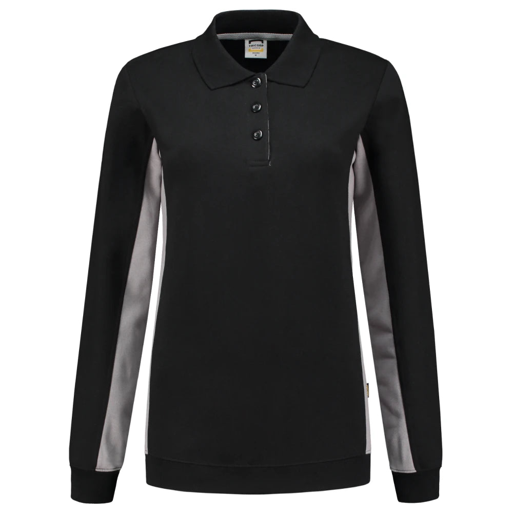 Tricorp 302002 Polosweater Bicolor Dames Black Grey